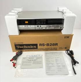 Rs-b28r Technics R-b28r Vtg Auto Reverse Stereo Cassette Deck With Cables And Original Box