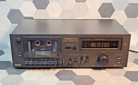 Rs-m12 Technics Stereo Cassette Deck Vintage Hi-fi Japan Made Black Tested