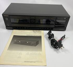 Rs-t22 Technics Stereo Double Cassette Deck Dolby-b-c Nr Black Works Vintage