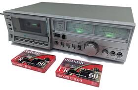 Pc-x60 Toshiba Vintage Stereo Cassette Deck With Vu Meters - New Belts Nip Tapes