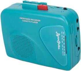 Tt Innovation Tec 445026042048 Cassette Player Fm/am Portable Tape Mic Recorder Blue