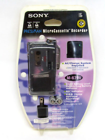 3-011-831 Vintage 1996 Sony Pressman M-679v Handheld Vor Micro Cassette Recorder Sealed