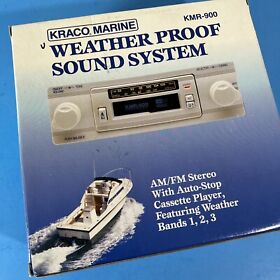 Kmr-900 Vintage Kraco Weatherproof Am Fm Stereo Cassette And Weather Bands New Old Stock