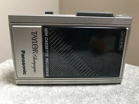 Rq-340 Vintage Panasonic Mini Cassette Recorder Taylor Champagne Rare With Box