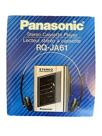 Rq-ja61 Vintage Panasonic Stereo Cassette Player Portable Walkman New With Manual