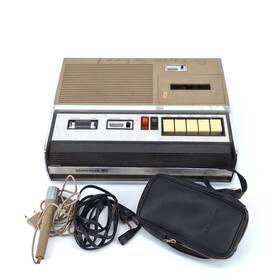 43018380 Wollensak 3m 4300 Cassette Tape Recorder With Microphone Power Cord Bag Parts Only