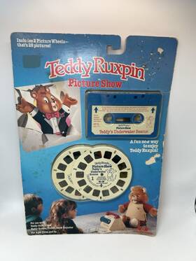 Worlds Of Wonder 083546003032 1989 Teddy Ruxpin Picture Show Cassette Tape And Wheels