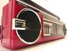 Wq-562 Sharp Vintage Red Boombox Dual Cassette Sounds Great Model