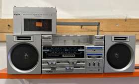 Bp-04r Yorx Model Cassette Recorder Player Am/fm Boombox Portable Tape Deck