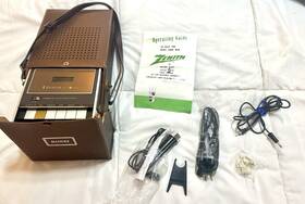 A-610 Zenith Vintage Cassette Recorder Complete With Case Manual Cords And Mic Tested