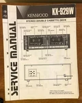 Kenwood KX-929W Cassette Deck Service Manual *original*. Fixed Price $12.89.