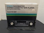 Kraco Dashmaster KID-581P Amfm Stereo Cassette Tape Player Radio. Fixed Price $150.00.