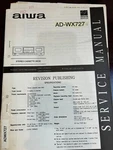 Aiwa AD-WX727U Repair Service Manual From The Usa **original**. Fixed Price $28.99.