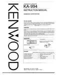 Kenwood KA-994 Amplifier Owners Instruction Manual. Fixed Price $22.24.