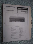 Sanyo RD-W44 Service Manual Original Repair Book Stereo Tape Deck Player. Fixed Price $19.98.
