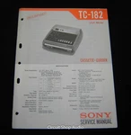 Original Sony TC-182 Cassette-corder Service Manual. Fixed Price $12.95.