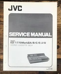 Jvc KD-1770 Mark Ii Cassette Service Manual *original*. Fixed Price $19.97.