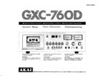 Akai GXC-760D Cassette Deck Owners Instruction Manual. Fixed Price $22.24.