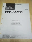 Pioneer Service Manual CT-W51 Cassette Tape Deck Original Repair W/fiche. Fixed Price $12.98.