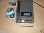 Vintage Eiki Cassette Tape Player Portable Black 120VAC 60HZ 10W 9VDC 3270A. Fixed Price $80.54.