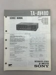 Sony TA-AV480 Service Manual Copy From Free Shipping. Fixed Price $14.00.