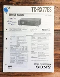 Sony TC-RX77ES Cassette Service Manual *original*. Fixed Price $17.97.