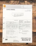 Sony TC-WR900 Cassette Service Manual *original*. Fixed Price $14.97.