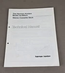 Harman Kardon Stereo Cassette Deck Hk 300 Xm Technical Manual D-4234. Fixed Price $54.95.