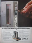 10/1982 Pub Sony Portable Cassette Recorder TCM-7 Original Ad. Fixed Price $11.63.