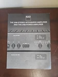 Vtg Nad 3155 Stereo Integrated Amplifier & 2155 Power Sales Brochure. Fixed Price $25.00.