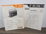 Sony CF-200 Cassette-corder Tape Recorder Service Manual & Supplement Original. Fixed Price $16.19.
