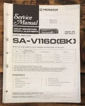 Pioneer SA-V1160 Amplifier Service Manual *original*. Fixed Price $14.97.