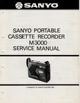 Sanyo M3000 Portable Cassette Recorder Service Manual. Fixed Price $13.00.