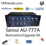 Sansui AU-777A Rebuild Restoration Recap Upgrade Kit Repair Capacitor. Fixed Price $175.00.