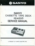 Vintage Sanyo Model RD-4250 Cassette Tape Deck Service Manual. Fixed Price $19.99.