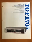 Original Marketing Brochure Sony TC-FX705 Cassette Deck D614. Fixed Price $17.95.