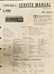Optonica / Sharp RT-5050 Service Manual. Fixed Price $15.00.