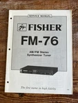 Fisher Am/fm Stereo Synthesizer Tuner FM-76 Service Manual. Fixed Price $12.99.