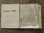 Teac A-280 Cassette Tape Deck Original Parts List W/ Foldout Schematic. Fixed Price $19.94.