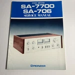Pioneer SA-7700/SA-706 Stereo Amplifier Service Manual Very Rare Original. Fixed Price $68.00.