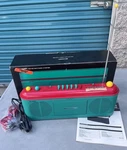 Vintage Sharp QT-V40 (gr) Green Stereo Radio Cassette Recorder W/ Original Box. Fixed Price $175.00.