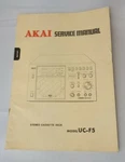 Akai UC-F5 Stereo Cassette Service Manual Shop Owned. Fixed Price $24.99.