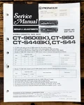 Pioneer CT-S44 CT-960 Cassette Service Manual *original*. Fixed Price $14.97.