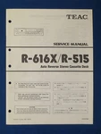 Teac R-616X R-515 Cassette Service Manual Original Factory Issue Good Condition. Fixed Price $16.69.