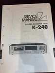 Luxman K-240 K240 Deck Repair & Service Manual *180 214 *original**. Fixed Price $23.99.