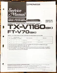 Pioneer TX-V1160 FT-V70 Tuner Service Manual *original*. Fixed Price $14.97.
