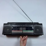 Sony CFS-W30 Boombox Radio Cassette Player Black Vintage Dual Deck Tested Read. Fixed Price $29.99.