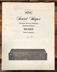 Adc SS-325X Equalizer / Analyzer Owners User Manual *original*. Fixed Price $29.97.