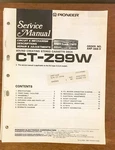 Pioneer CT-Z99W Cassette Deck Service Manual *original*. Fixed Price $14.89.