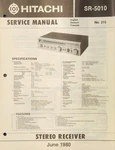 Hitachi Model SR-5010 Service Manual Original. Fixed Price $20.00.